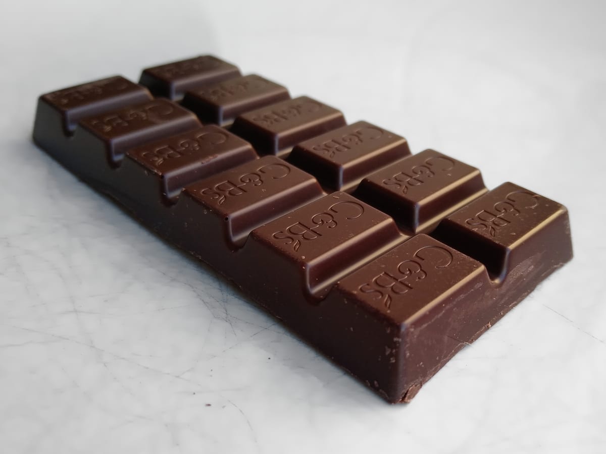 Tablette de chocolat noir, aliment toxique pour le chien et le chat