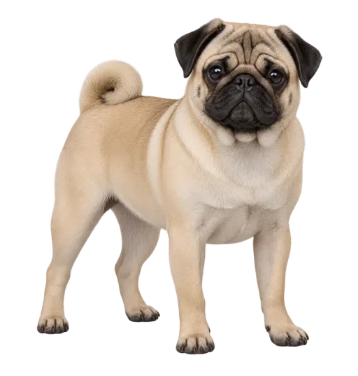 Illustration de la race Carlin (Pug) (alimentation chien)