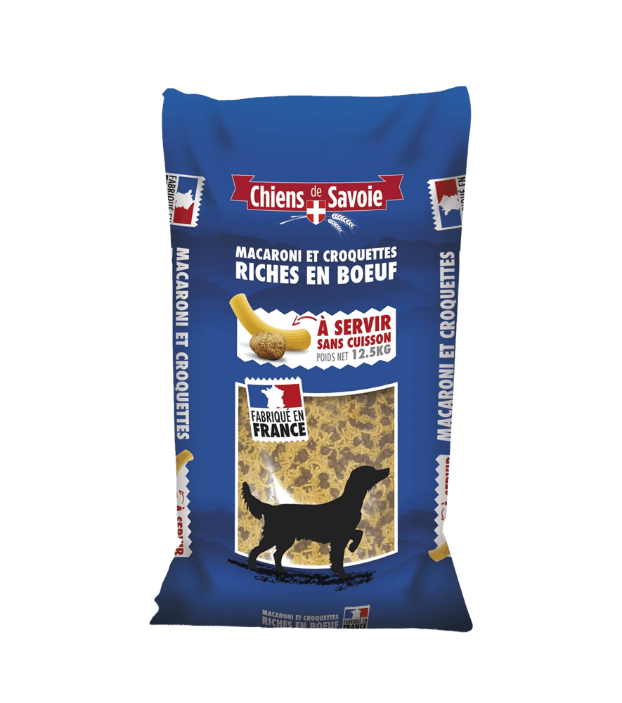Pâtes et viandes chien – Chien de Savoie